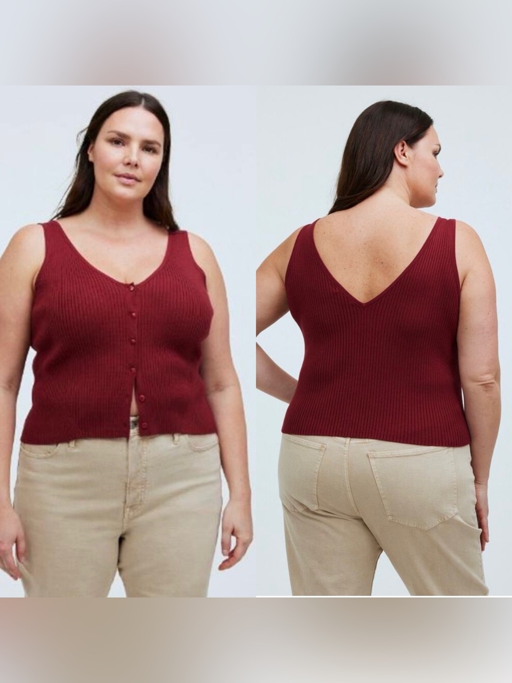 Madewell The Signature Knit Button Front Sweater Tank Size XS
